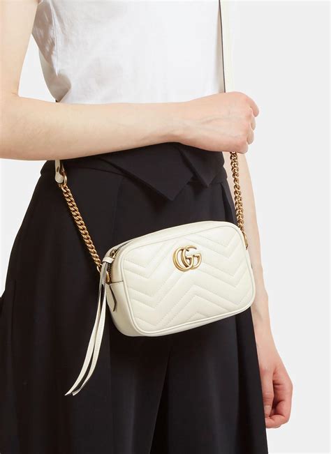 gucci marmont white mini